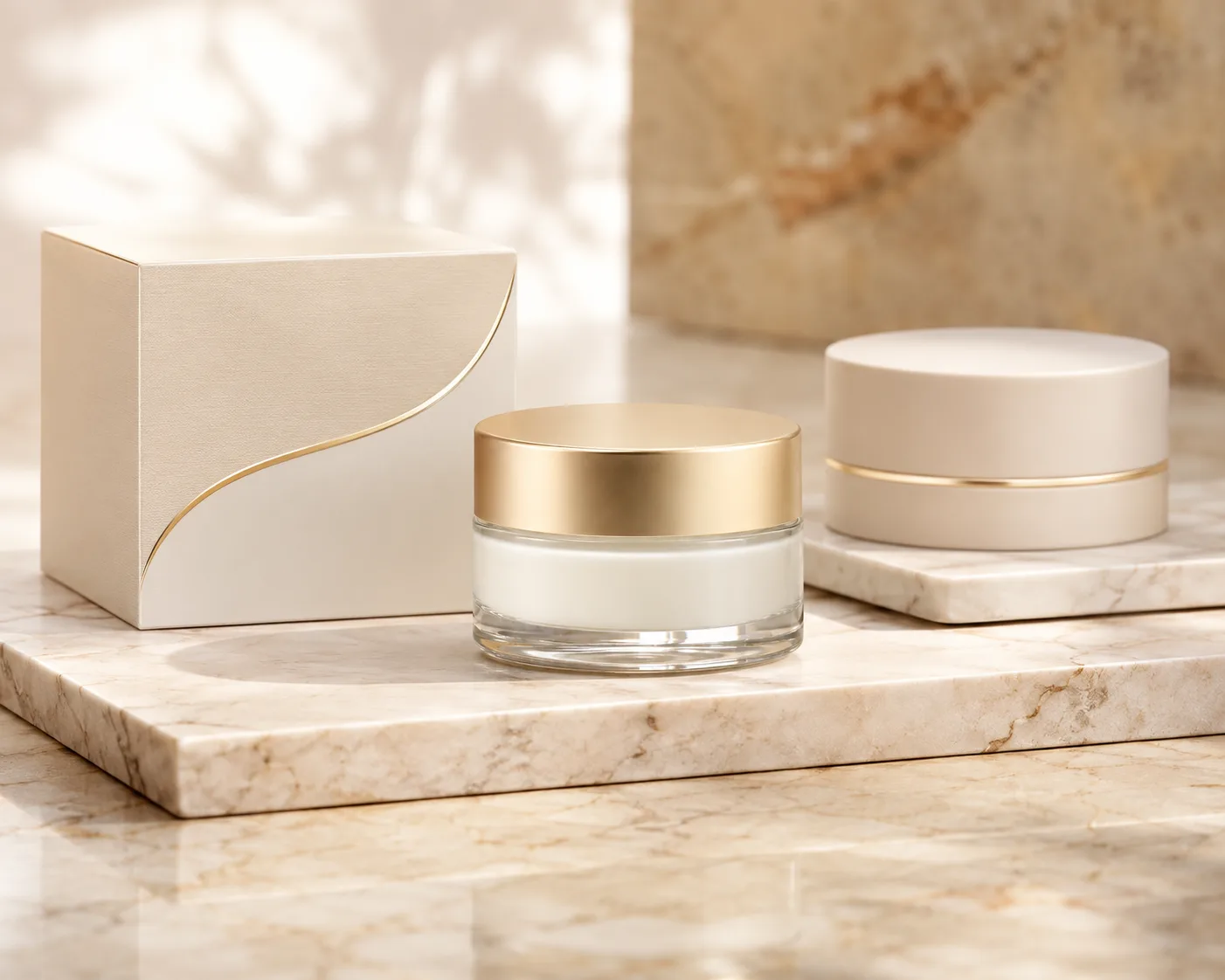 Close-up of Glass Cosmetic Balm Jar showing the surface and closure area.
