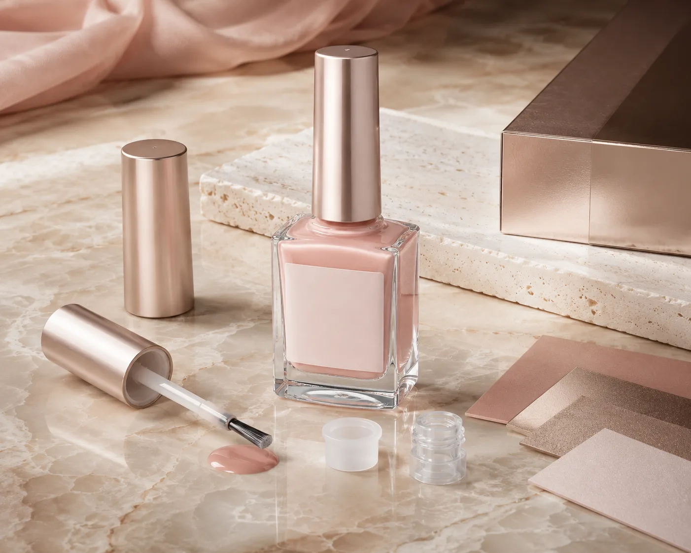 Glass Nail Polish Bottle shown from a secondary angle with the container profile visible.