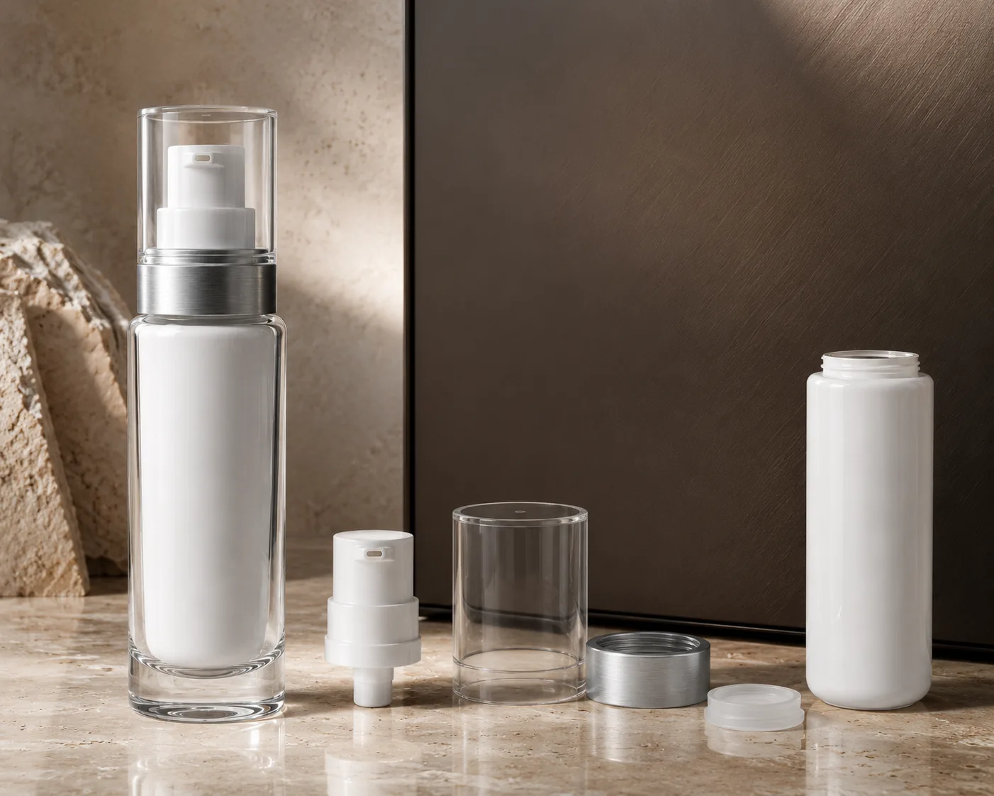 Glass Skincare Bottle shown from a secondary angle with the container profile visible.