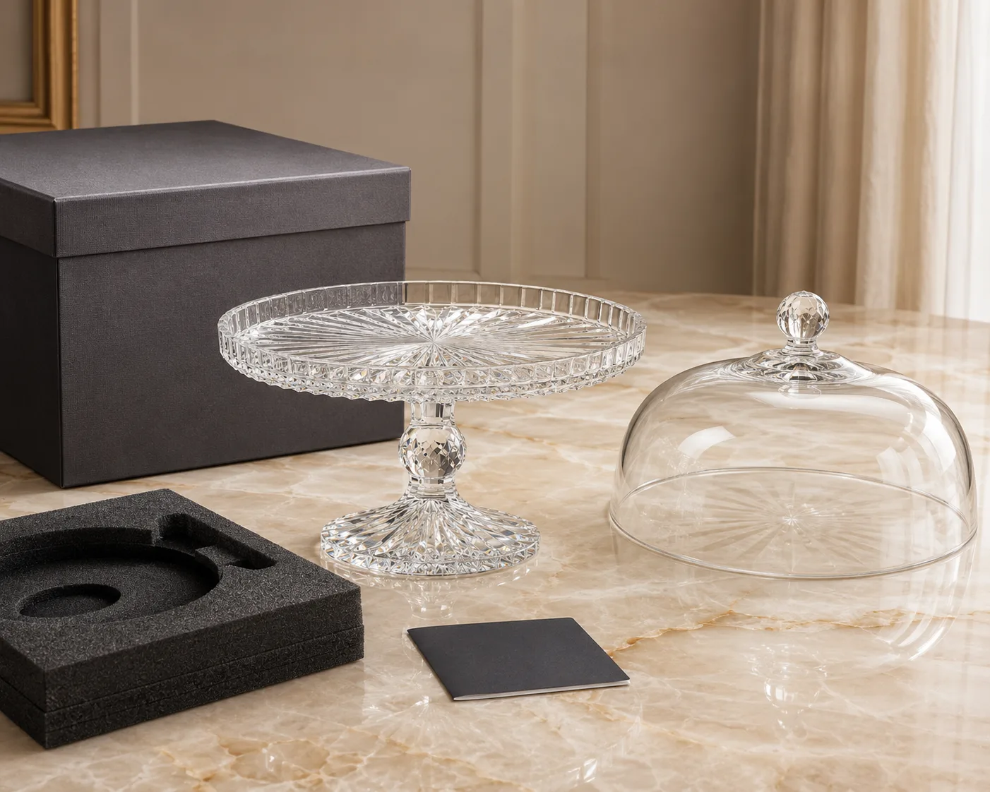 Cut Glass Cake Stand shown from a secondary angle with the overall form visible.