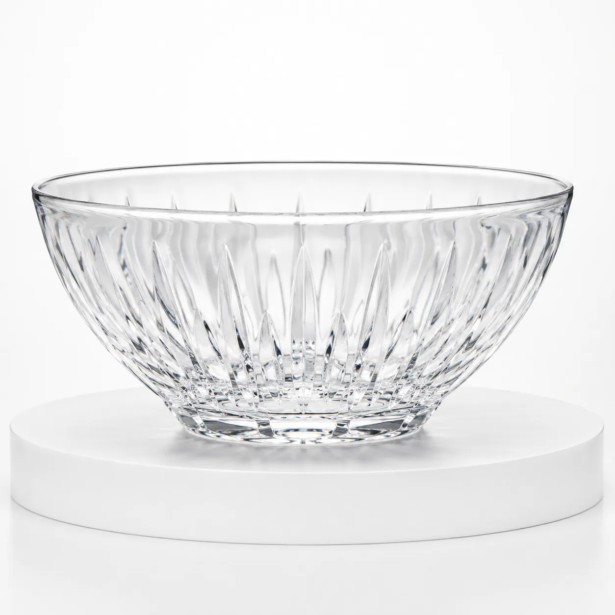 Cut Glass Fruit Bowl front view with visible Cut Glass Fruit Bowl form