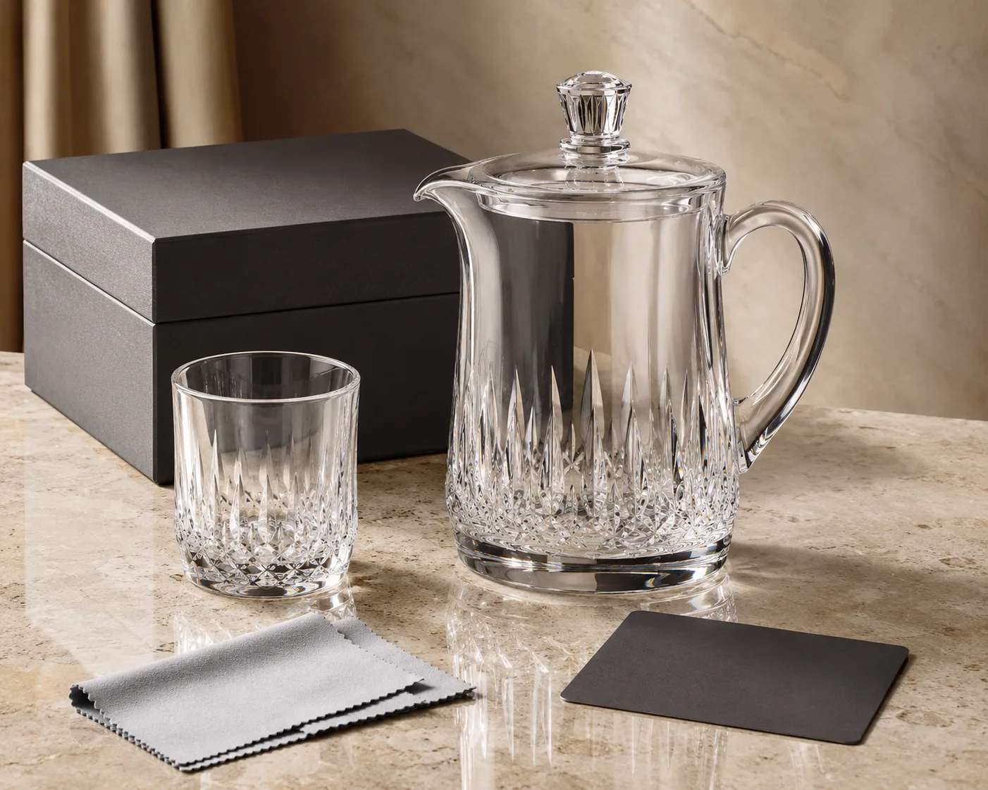 Cut Glass Water Pitcher shown from a secondary angle with the overall form visible.