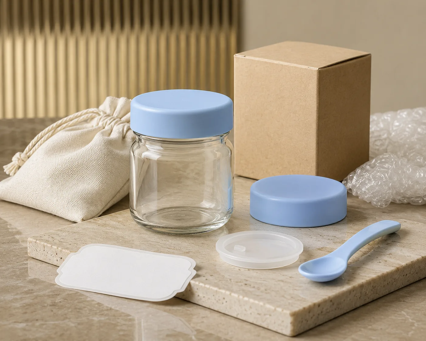 Baby Food Jar shown from a secondary angle with the opening and container profile visible.