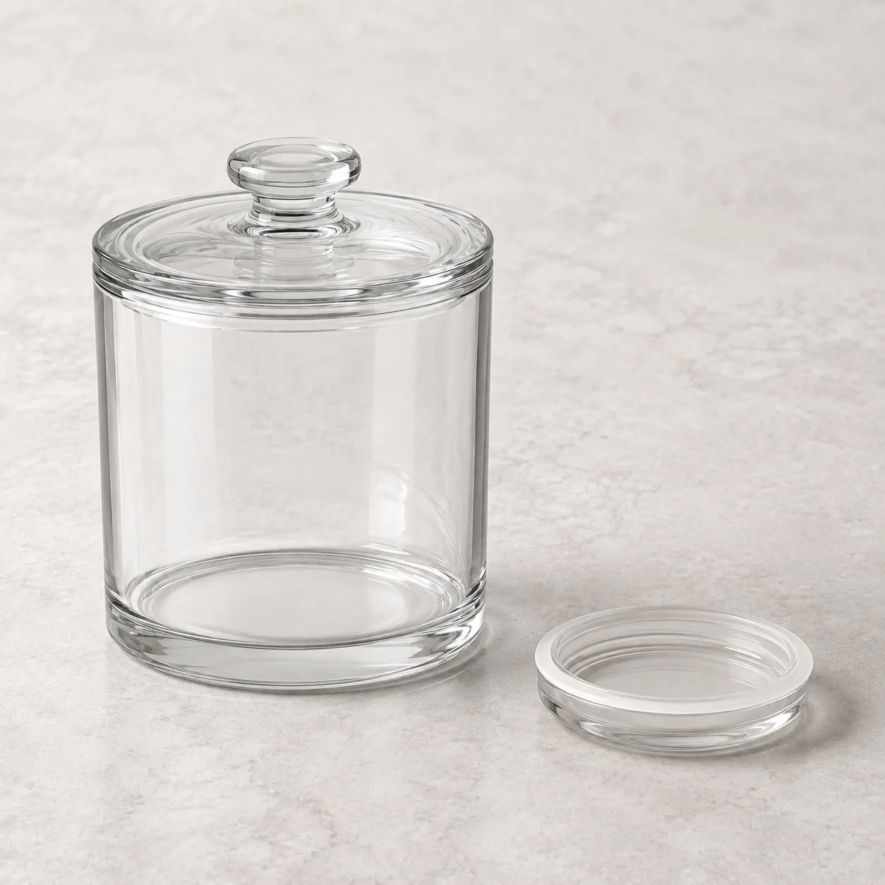 Angled side view of Candy Jar showing the outer profile
