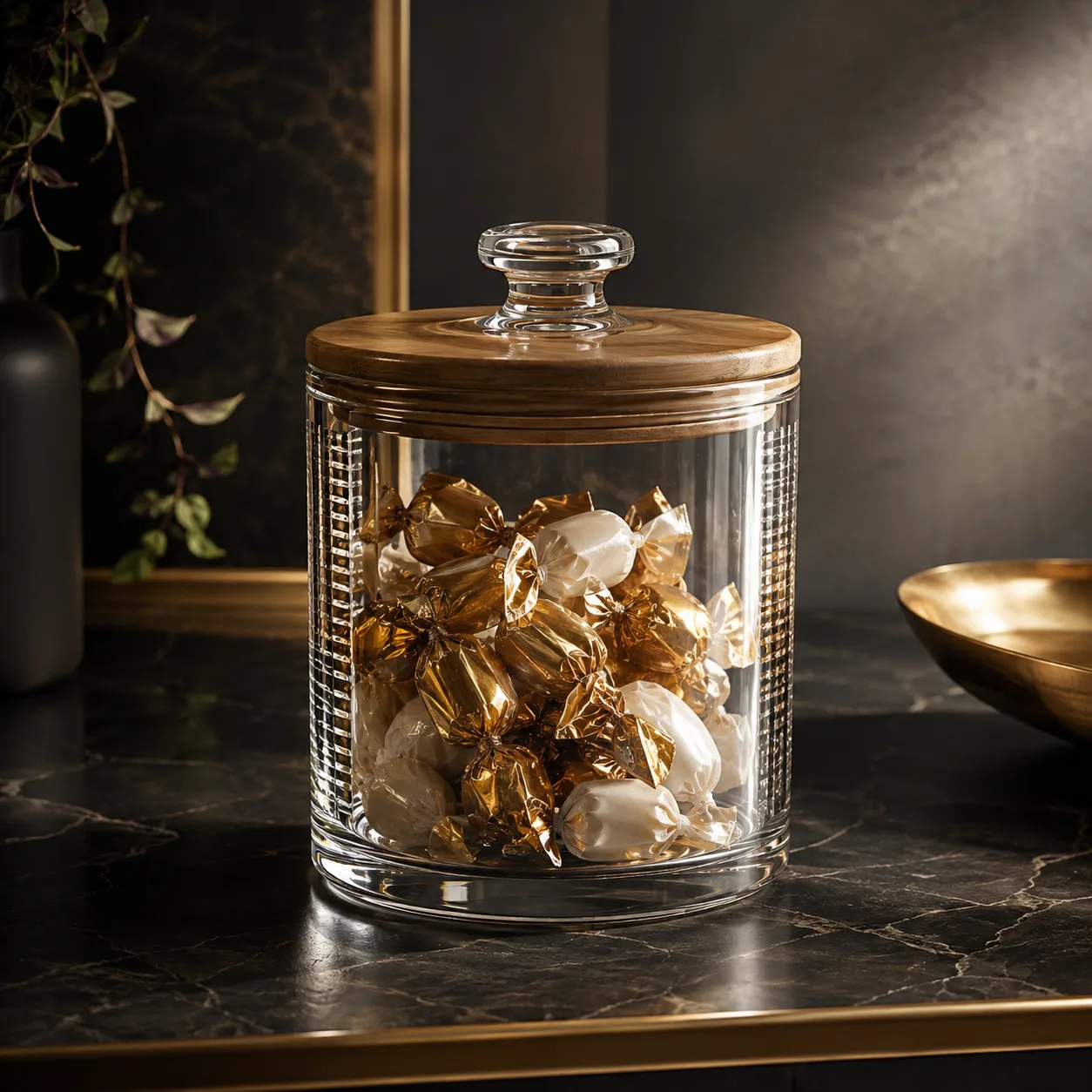Detail view of Candy Jar showing lid matched to selected jar model