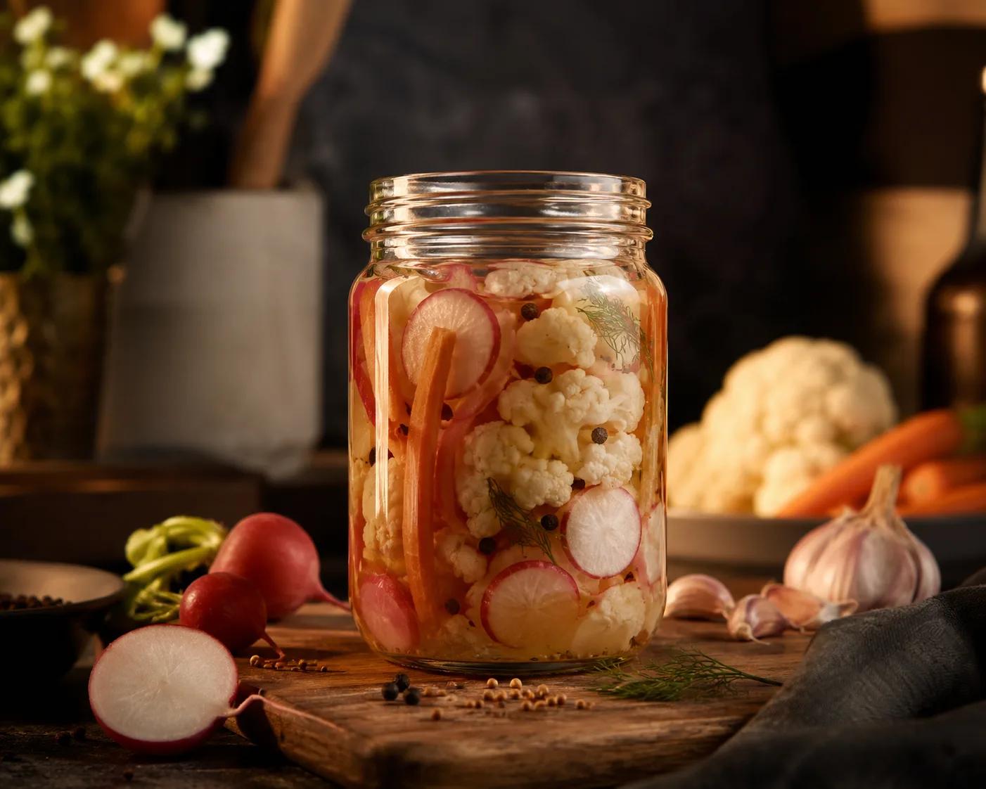 Canning Jar in a kitchen or food-storage setting for preserves and pickling.