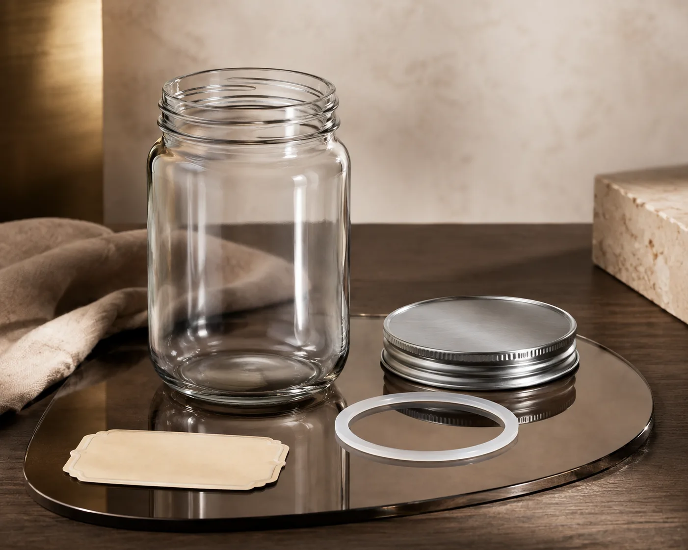 Canning Jar shown from a secondary angle with the opening and container profile visible.