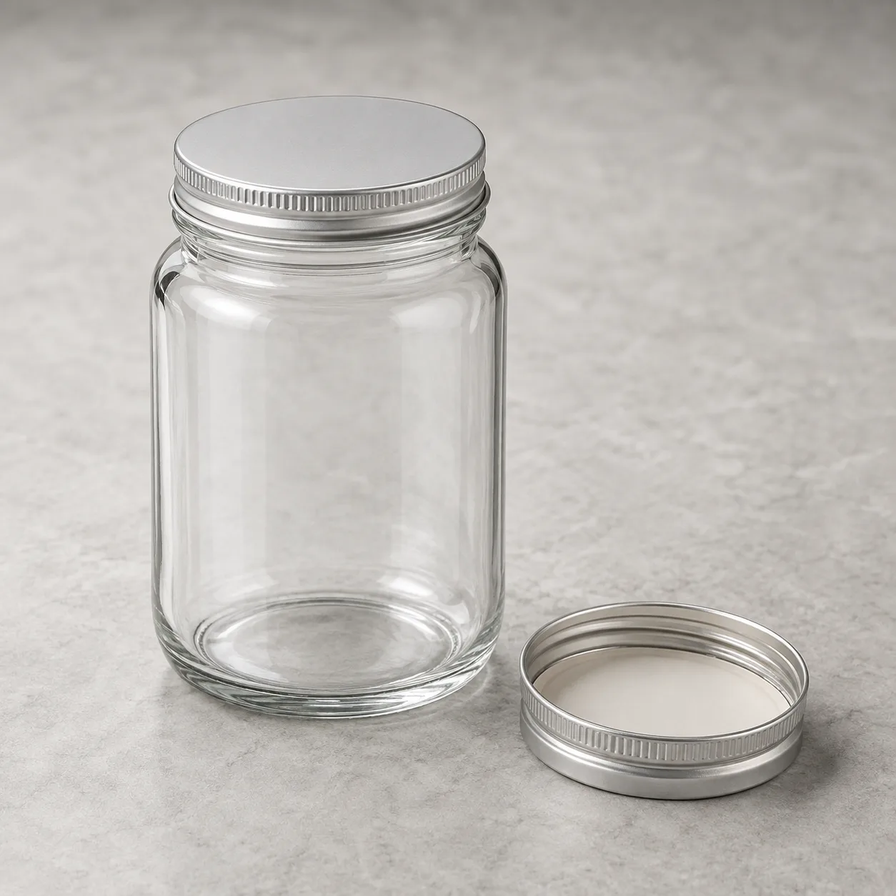 Angled side view of Canning Jar showing the outer profile