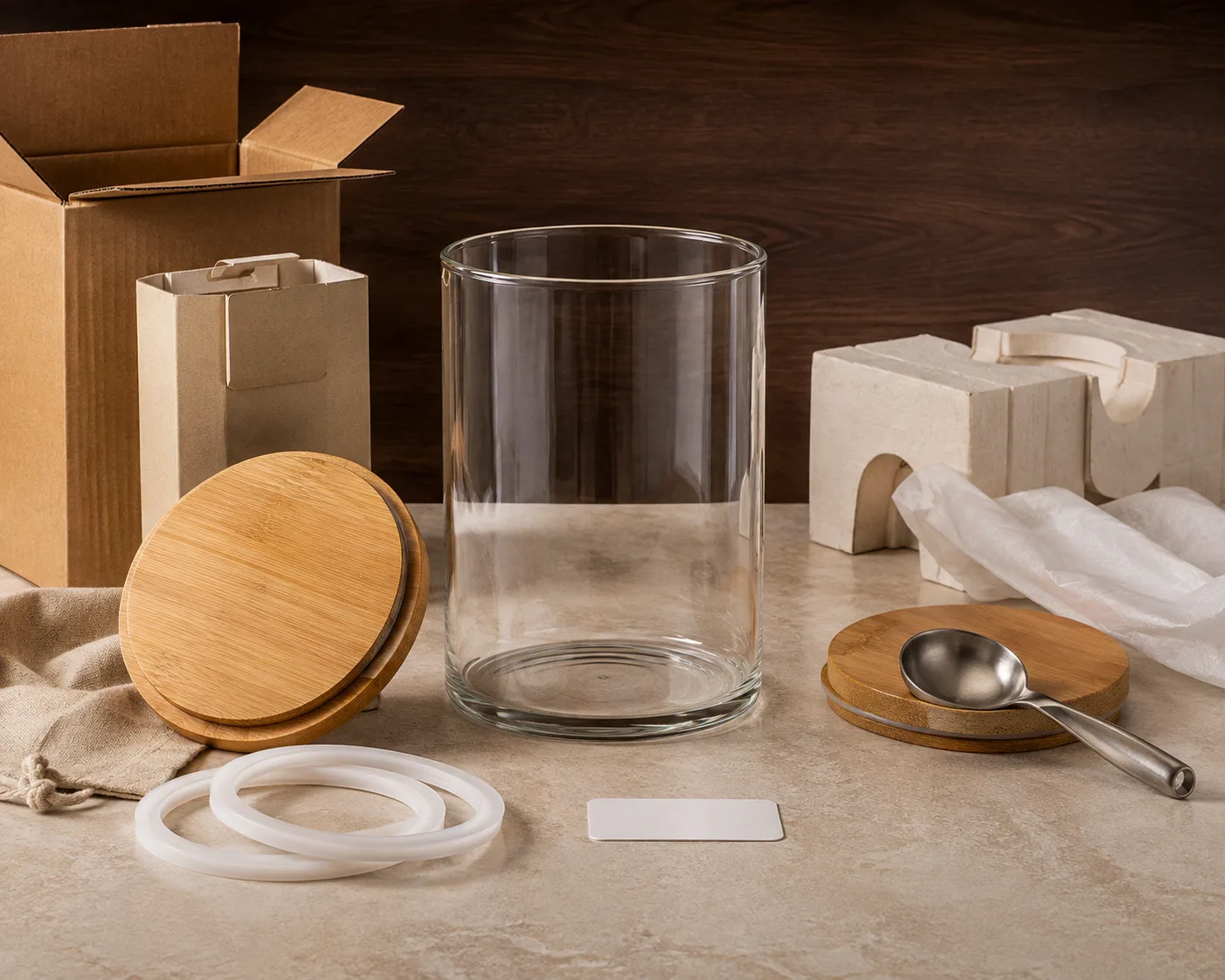 Dry Food Storage Jar shown from a secondary angle with the opening and container profile visible.