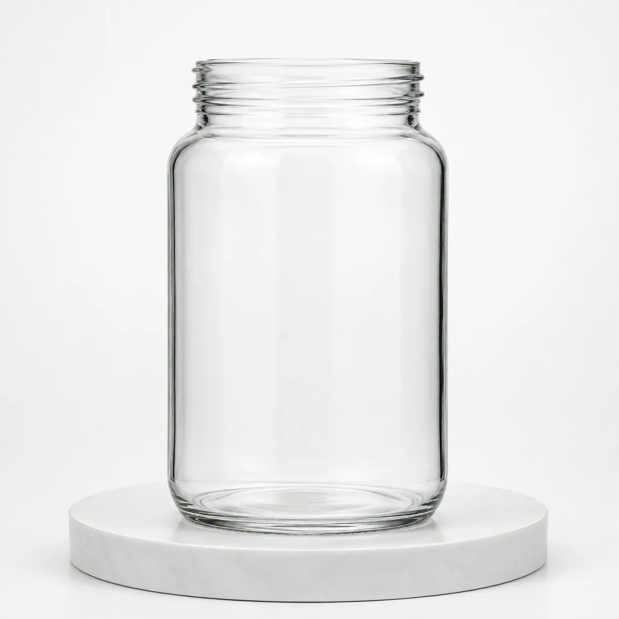 Glass Food Storage Jar front view with visible Glass Food Storage Jar body