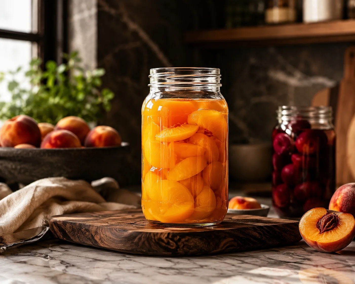 Mason Jar in a kitchen or food-storage setting for preserves and dry foods.