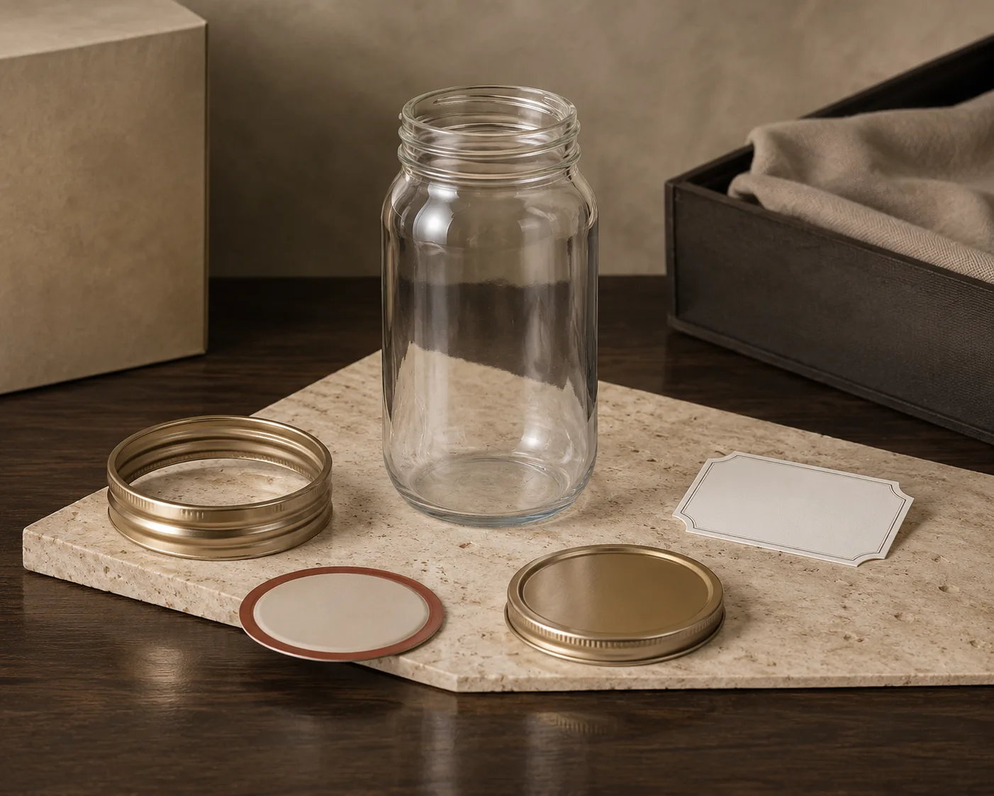 Mason Jar shown from a secondary angle with the opening and container profile visible.