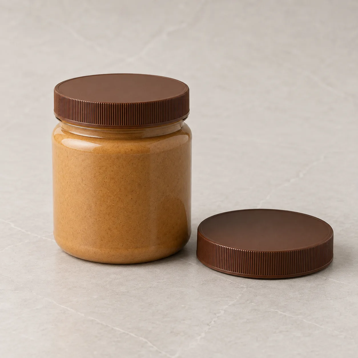 Angled side view of Nut Butter Jar showing the outer profile