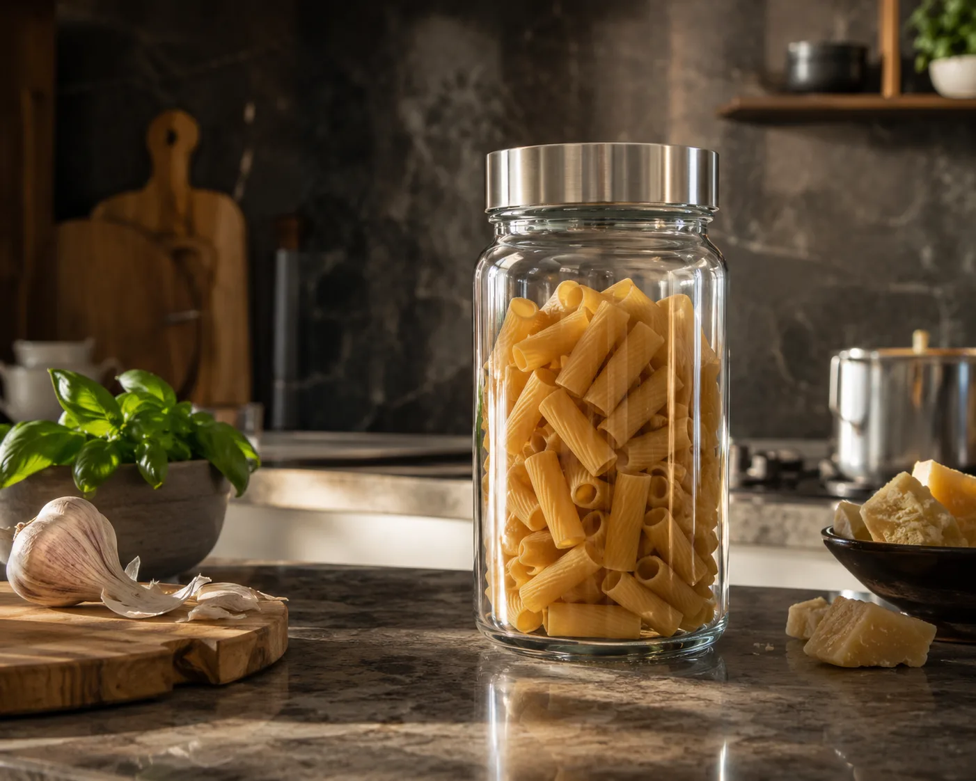 Paragon Food Jar in a kitchen or food-storage setting for preserves and sauces.