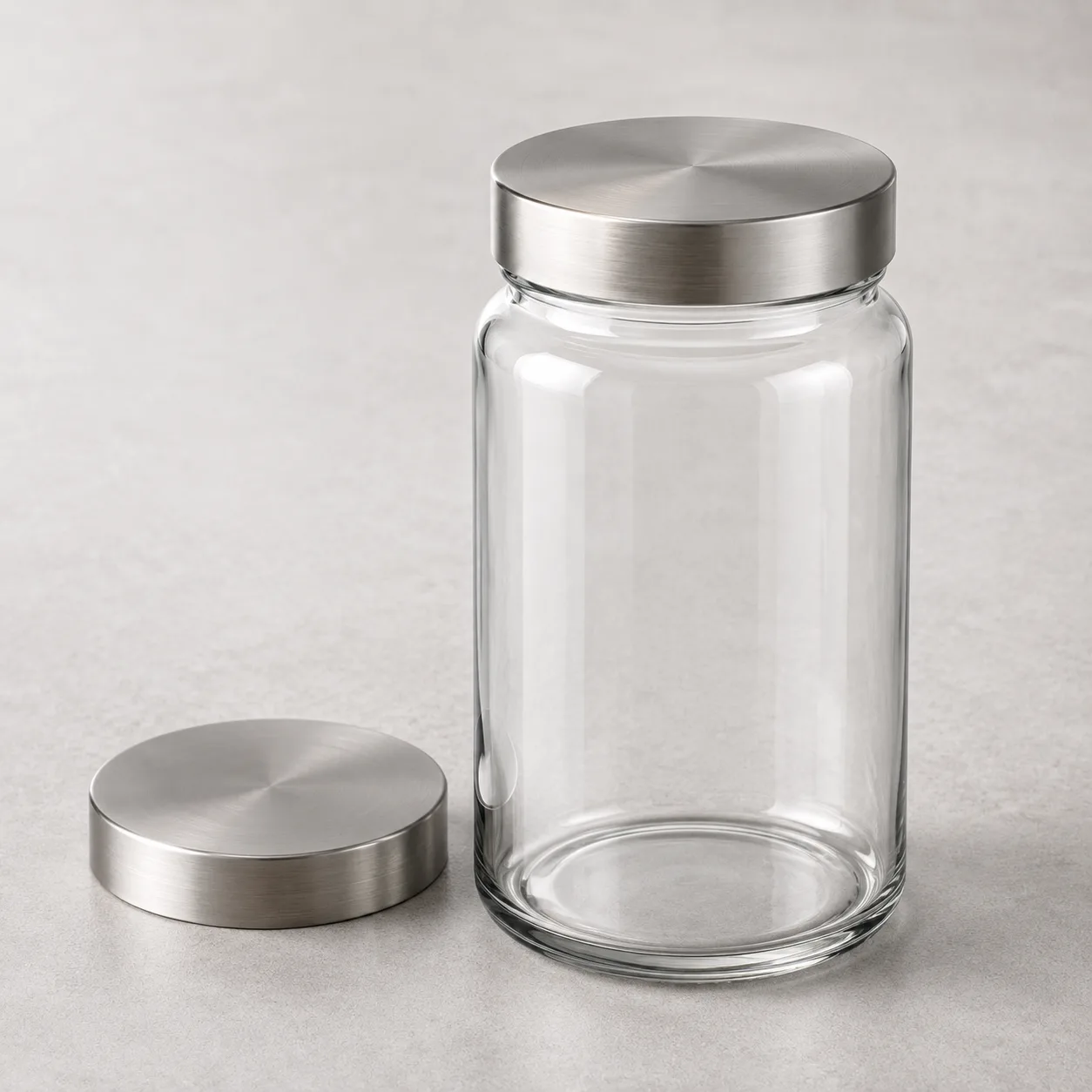 Angled side view of Paragon Food Jar showing the outer profile