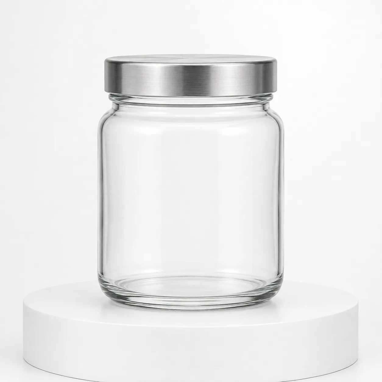 Round Food Jar front view with visible round food jar body