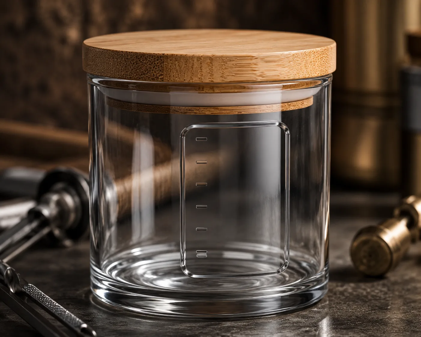 Straight-Sided Food Jar in a coordinated pantry or meal-preparation display.