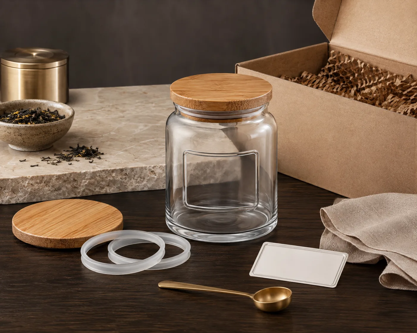 Tea Storage Jar shown from a secondary angle with the opening and container profile visible.