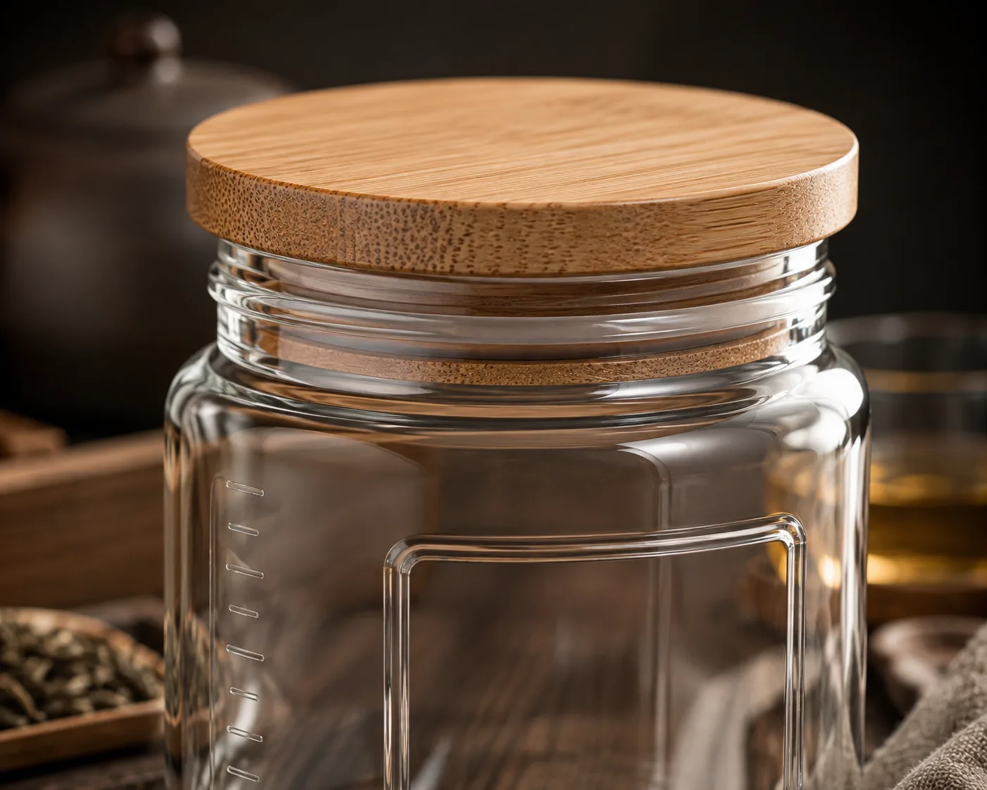 Tea Storage Jar in a coordinated pantry or meal-preparation display.