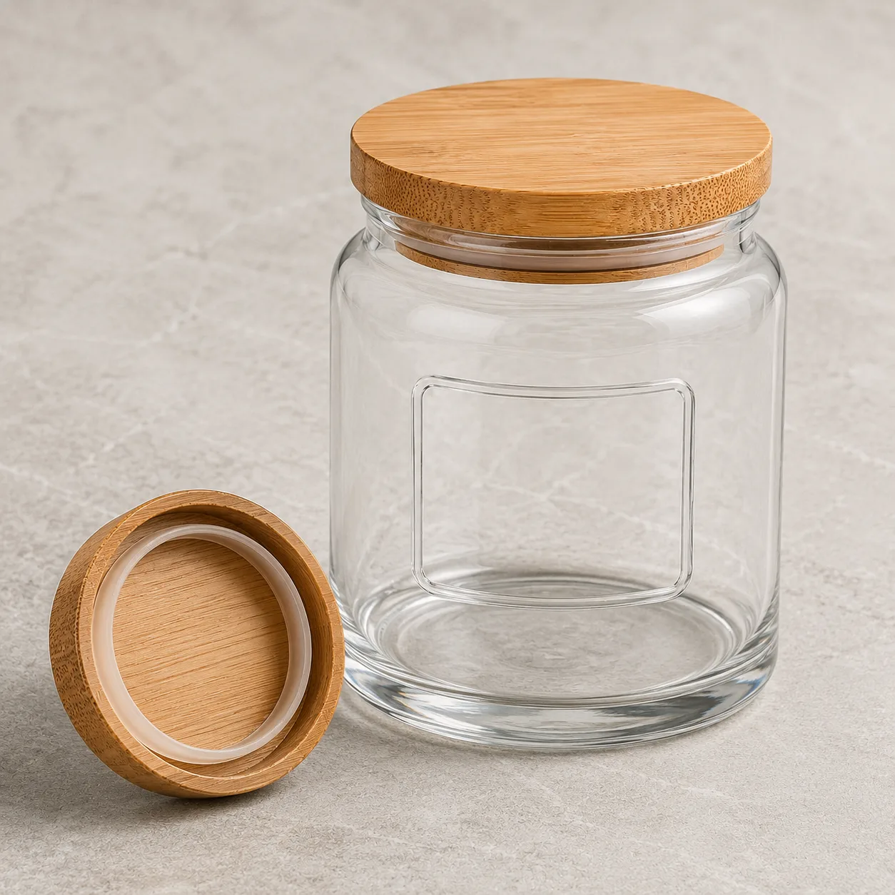 Angled side view of Tea Storage Jar showing the outer profile