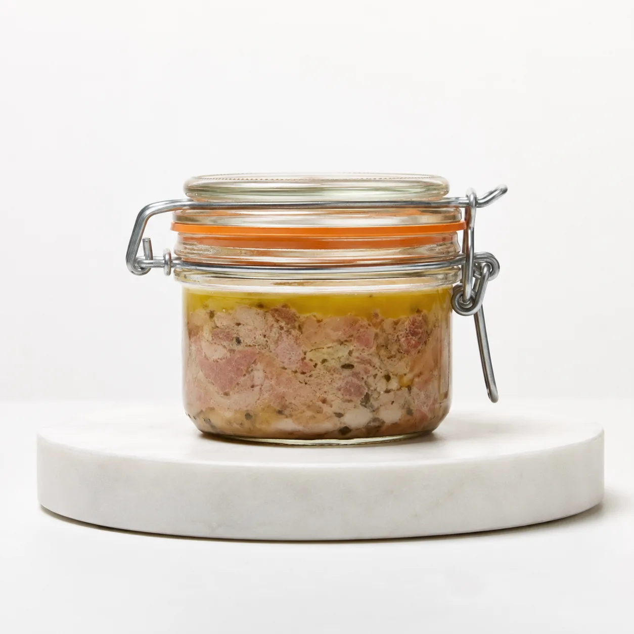 Terrine Jar front view with visible terrine jar body