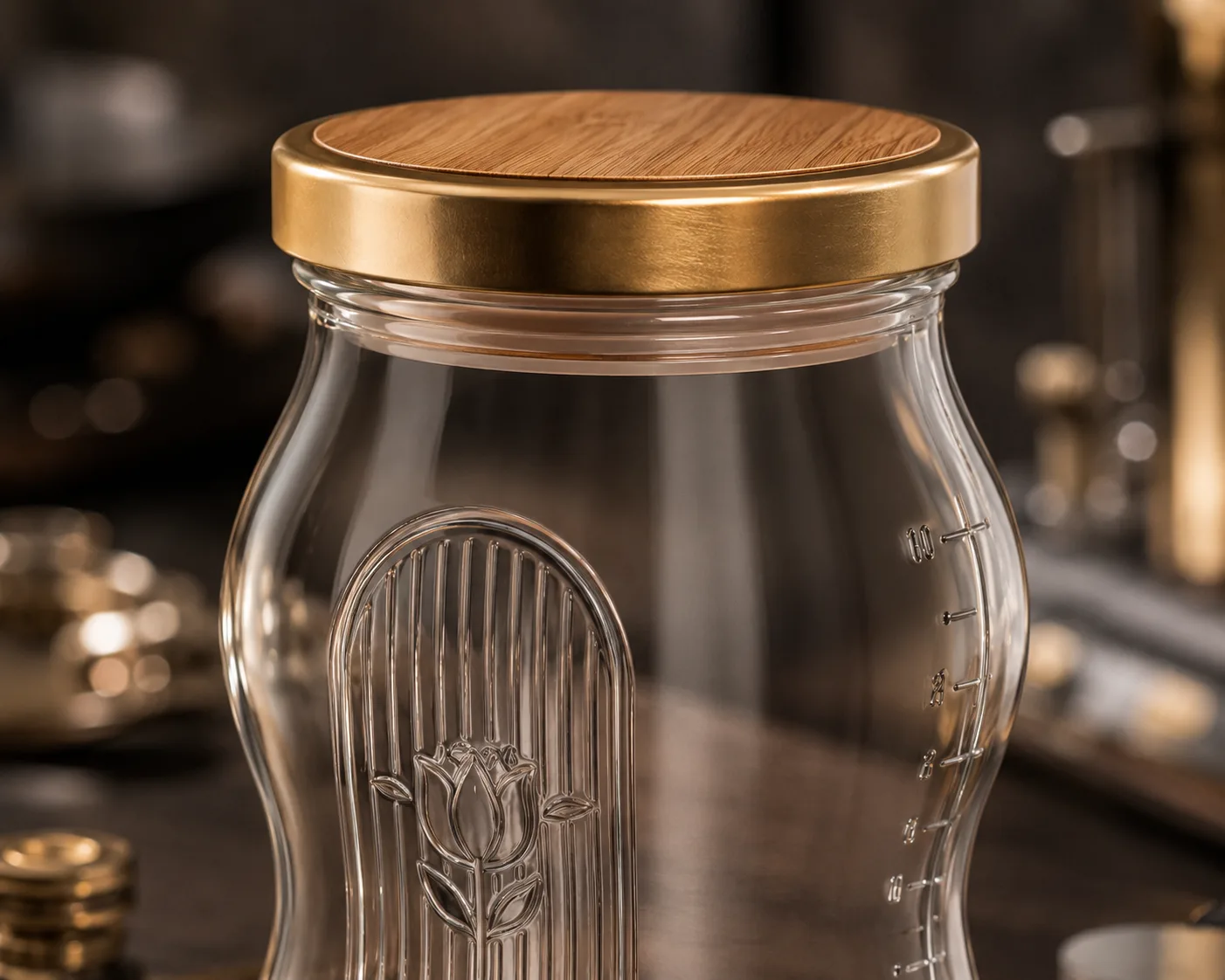 Tulip Food Jar in a coordinated pantry or meal-preparation display.