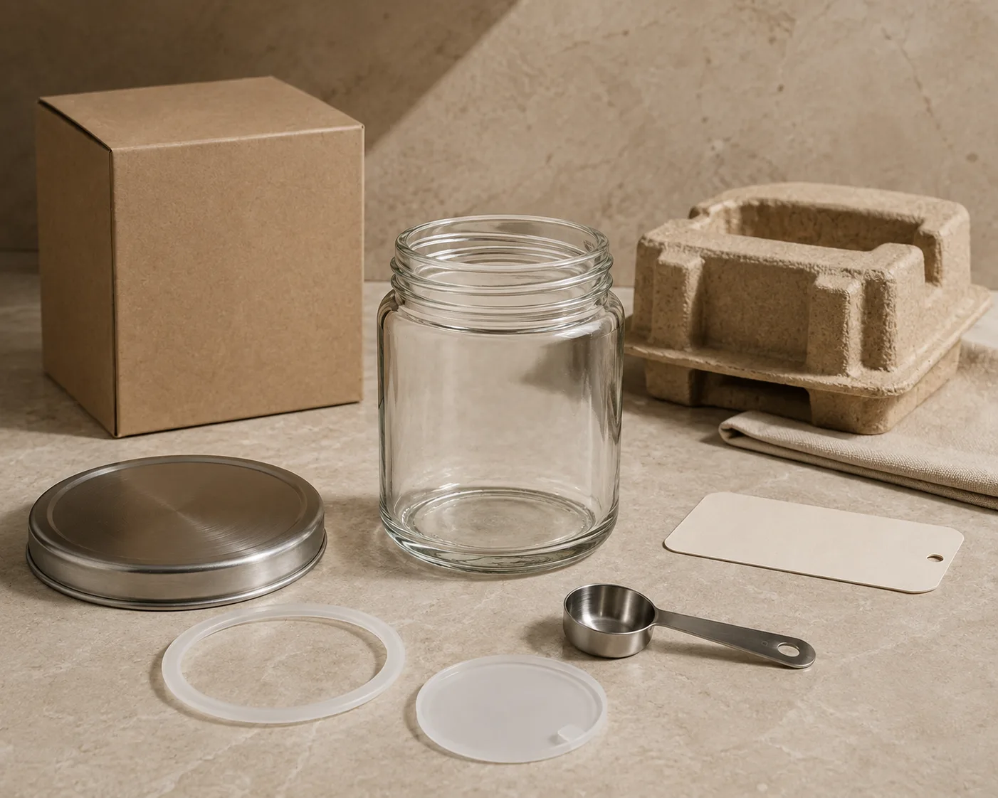 Wide-Mouth Food Jar shown from a secondary angle with the opening and container profile visible.