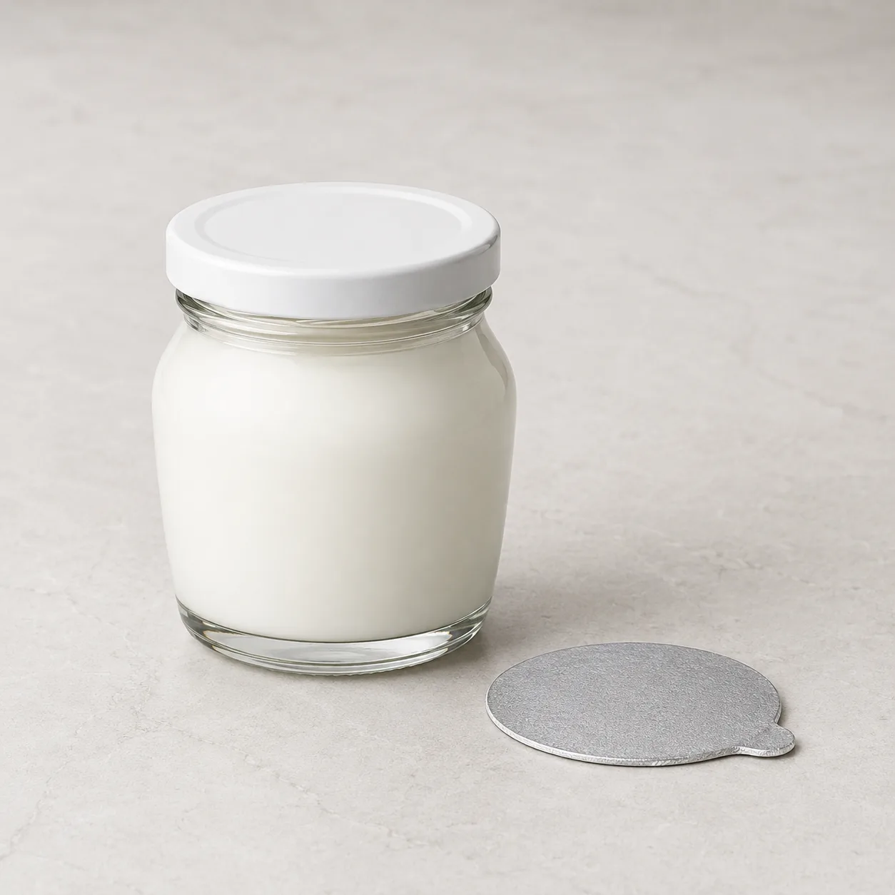 Angled side view of Yogurt Jar showing the outer profile