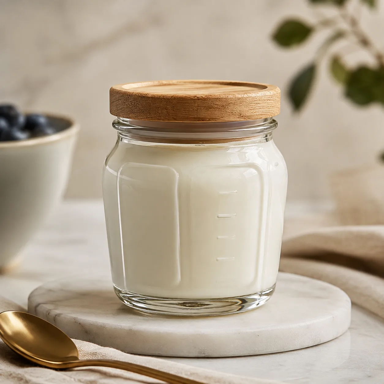 Detail view of Yogurt Jar showing lid matched to selected jar model