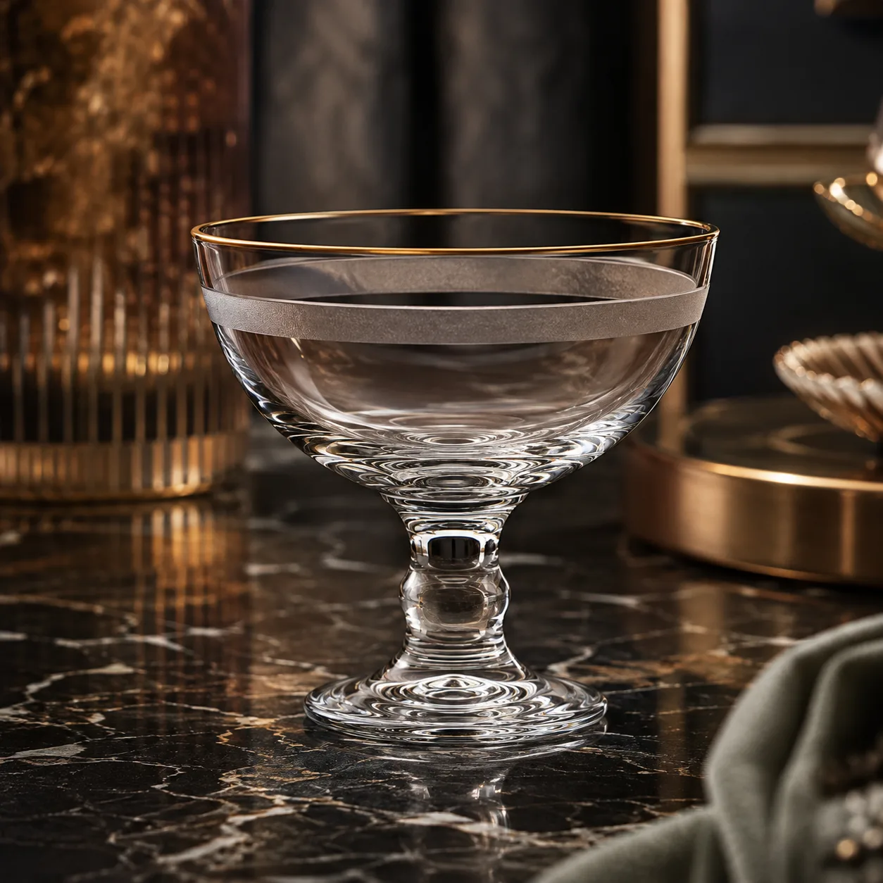 Detail view of Dessert Cup showing rim or base detail