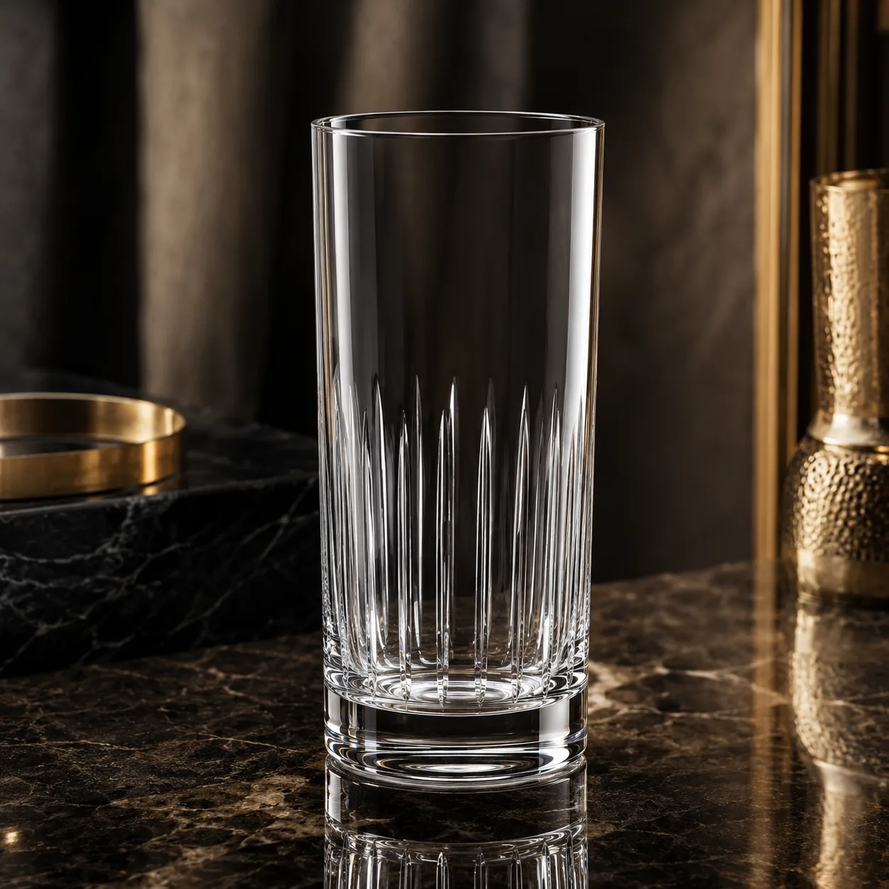 Detail view of Highball Glass showing rim or base detail