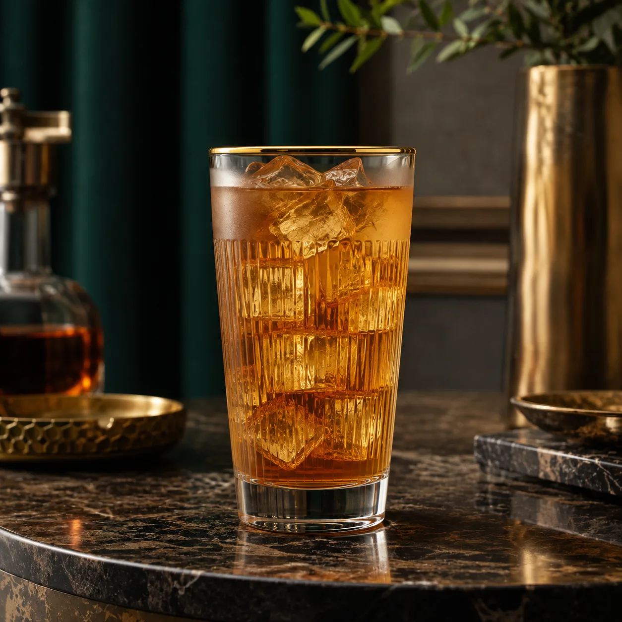 Detail view of Iced Tea Glass showing rim or base detail