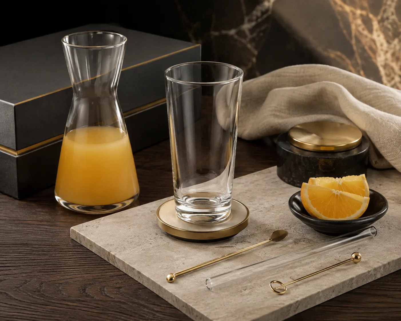Juice Tumbler shown from a secondary angle with the bowl and rim visible.