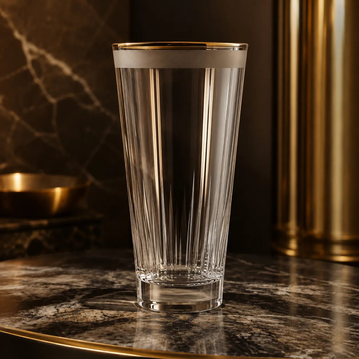 Detail view of Latte Glass showing rim or base detail