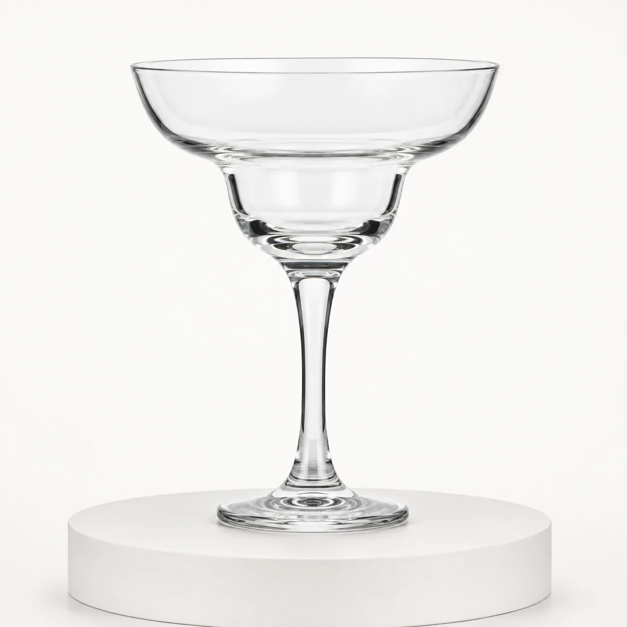 Margarita Glass front view with visible margarita glass profile