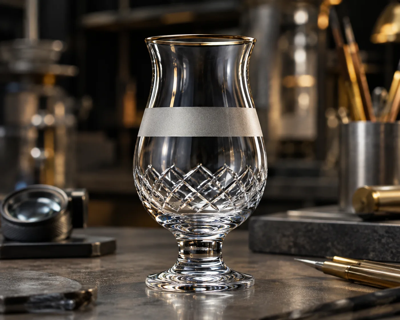 Copo de Cerveja Tulipa em uma apresentação coordenada de mesa de hospitalidade.