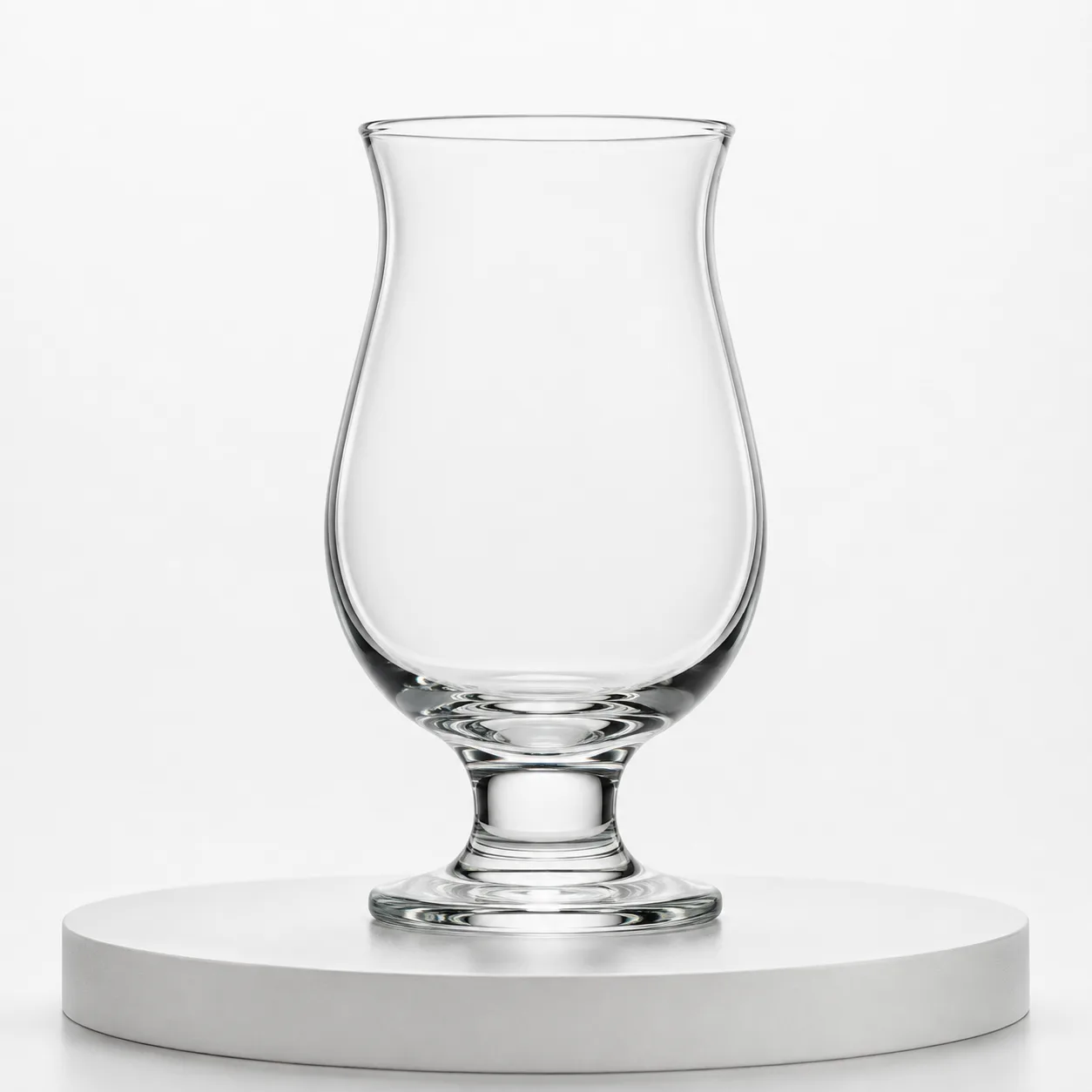 Tulip Beer Glass front view with visible tulip beer glass profile