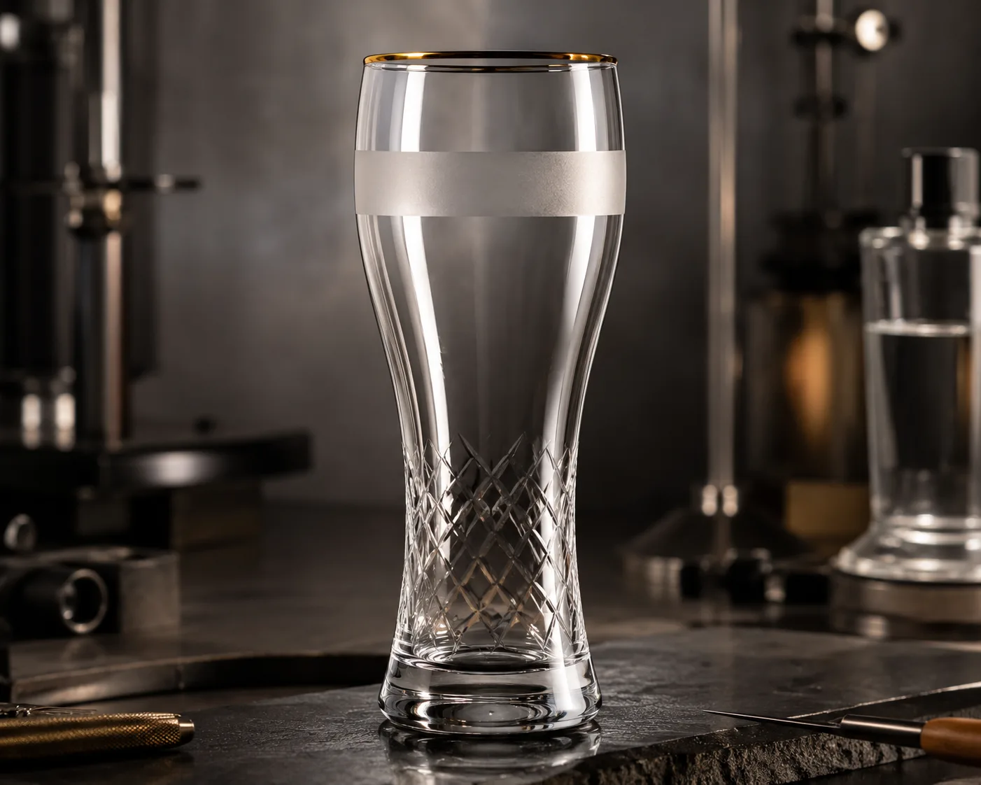 Weizen Beer Glass in a coordinated hospitality table presentation.