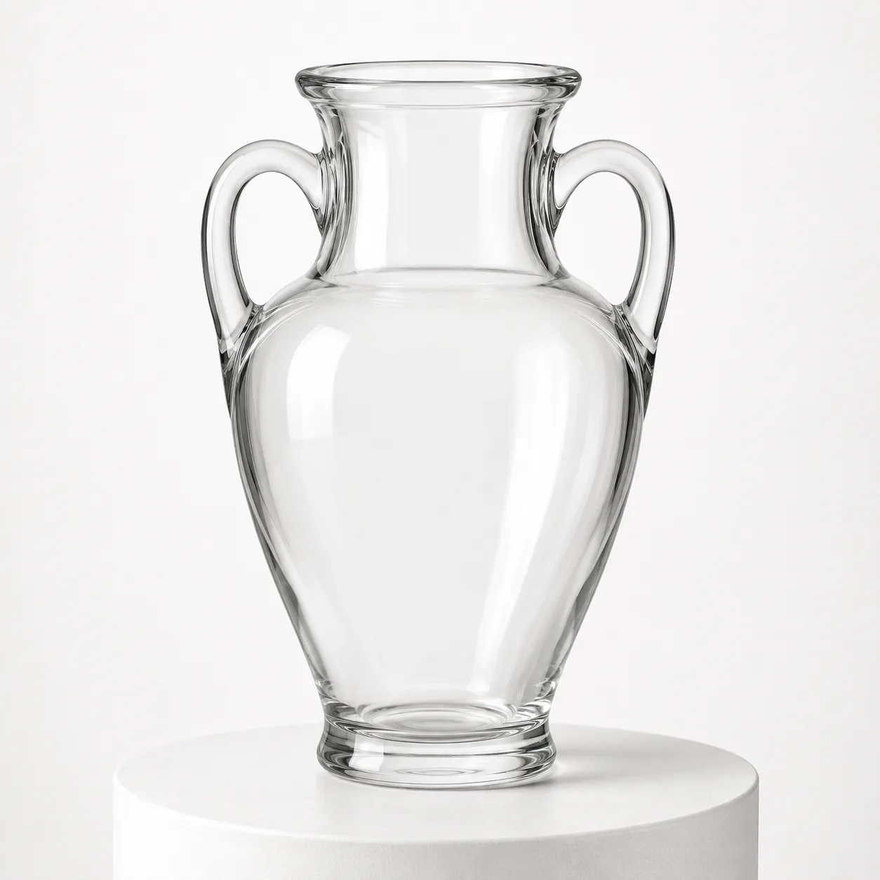 Glass Amphora Vase front view with visible amphora vase silhouette