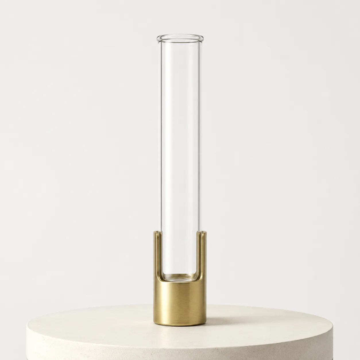 Glass Test Tube Vase front view with visible test tube vase silhouette