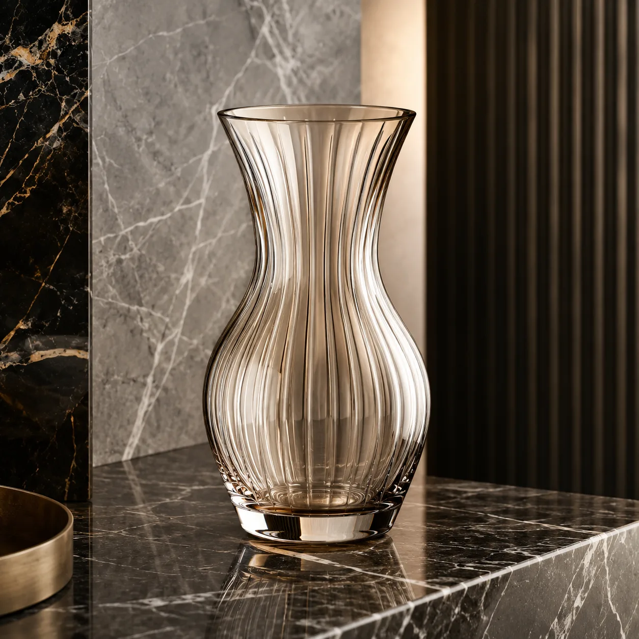 Detail view of Hourglass Vase showing rim or base detail