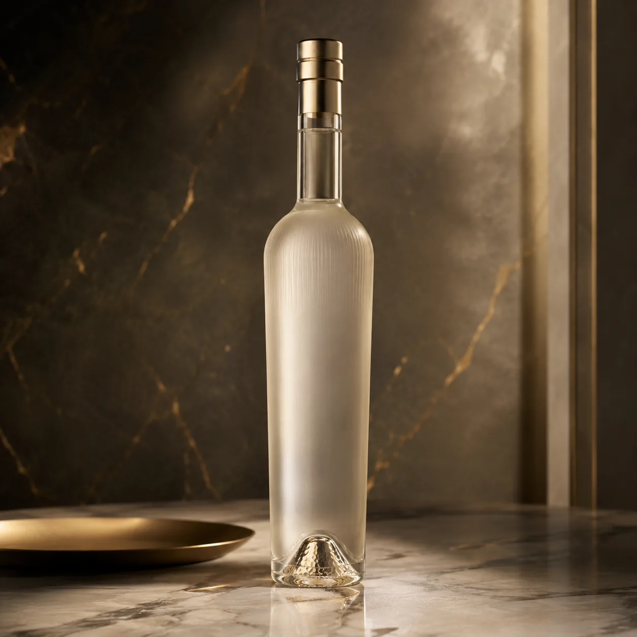 Grappa Bottle closure, neck finish and base detail