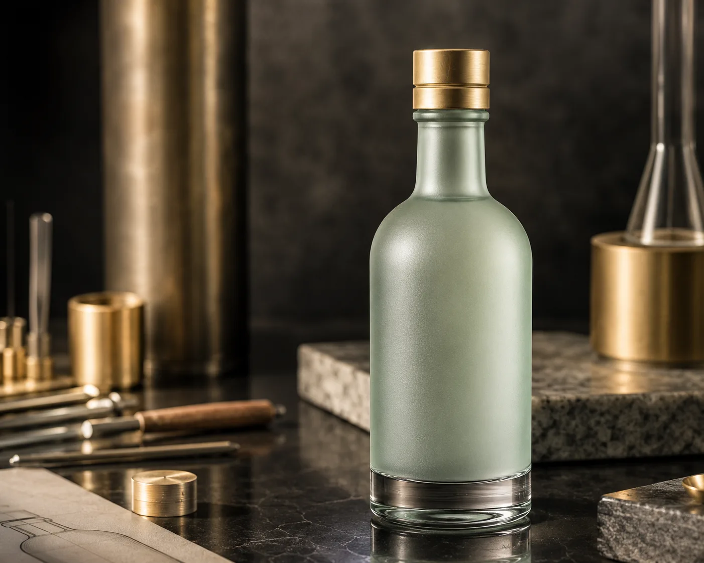 Soju Bottle in a coordinated bar or gift-packaging display.