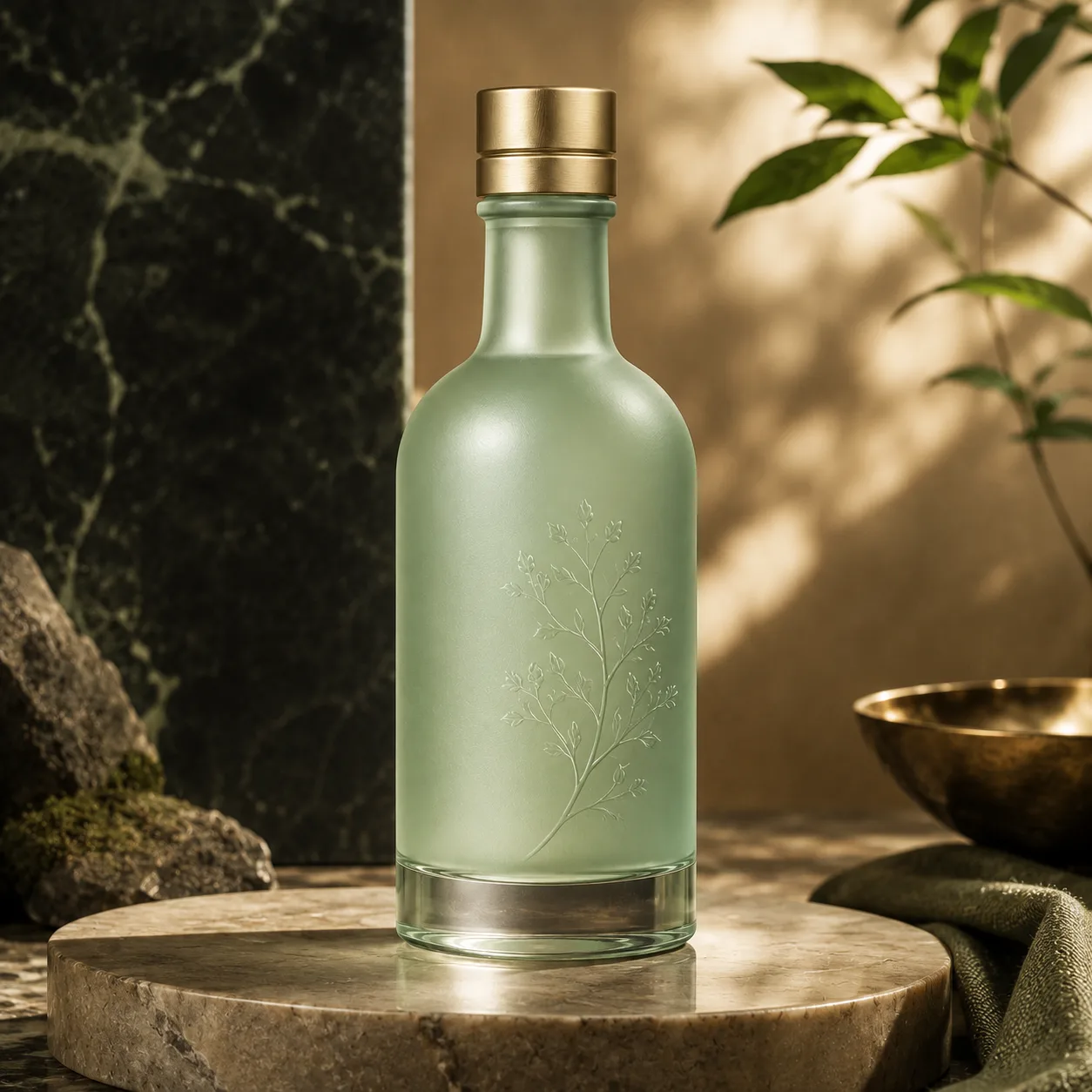 Soju Bottle closure, neck finish and base detail