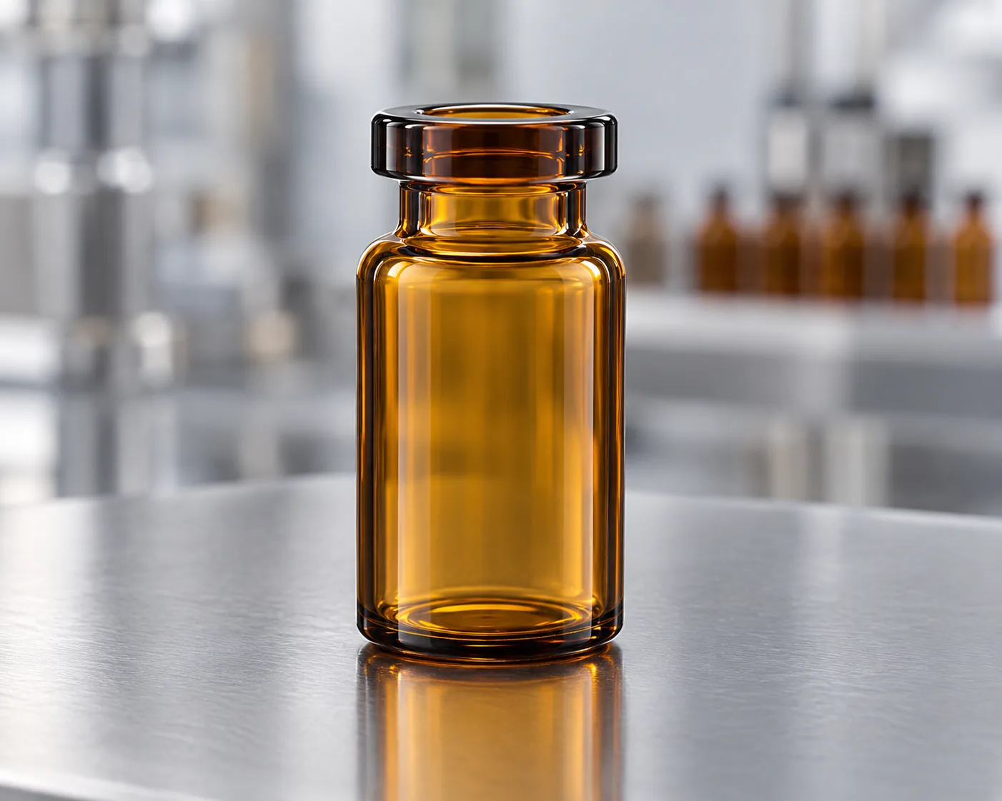 amber pharmaceutical glass vial light transmission and quality inspection