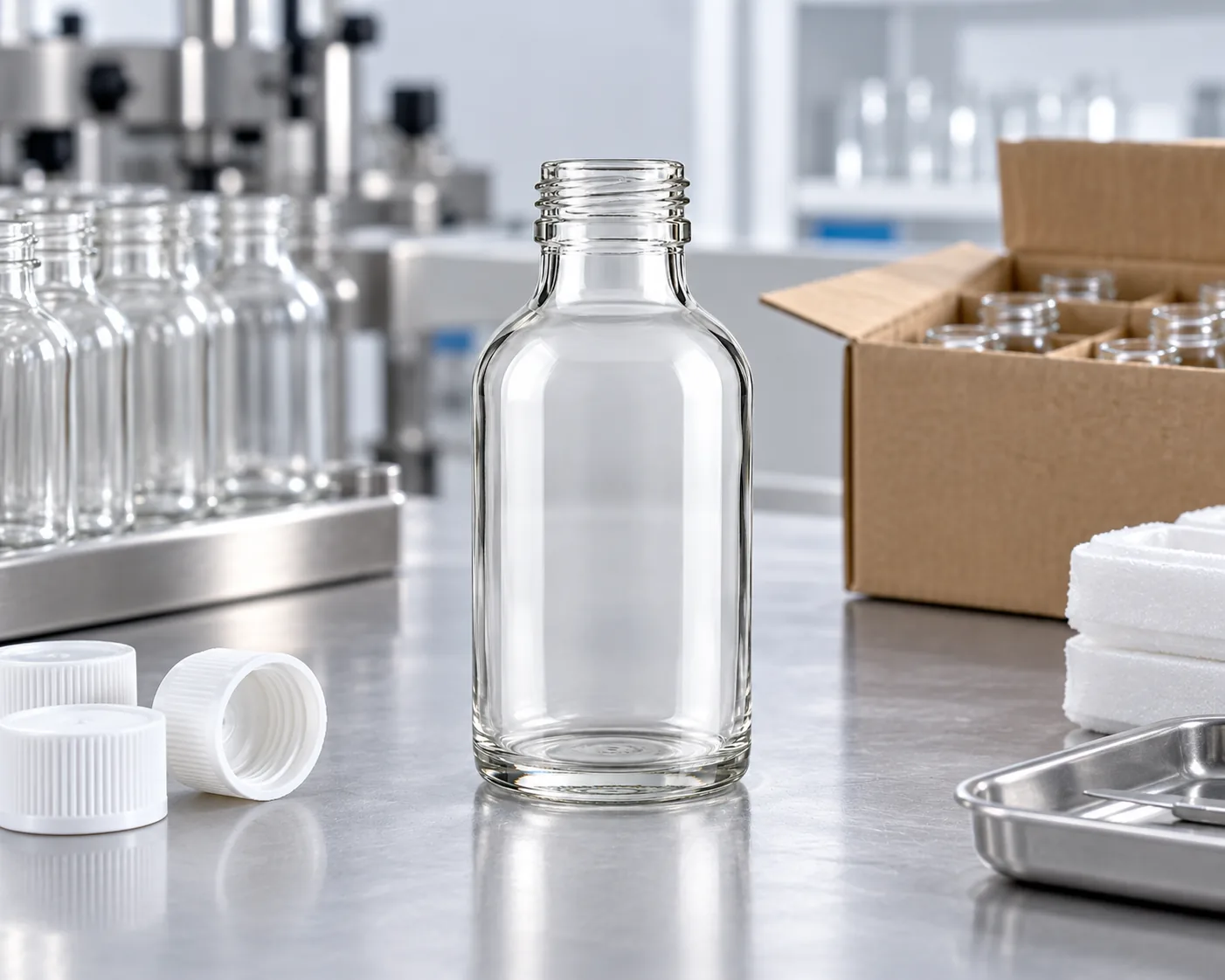 clear pharmaceutical glass syrup bottle range 30 ml to 300 ml