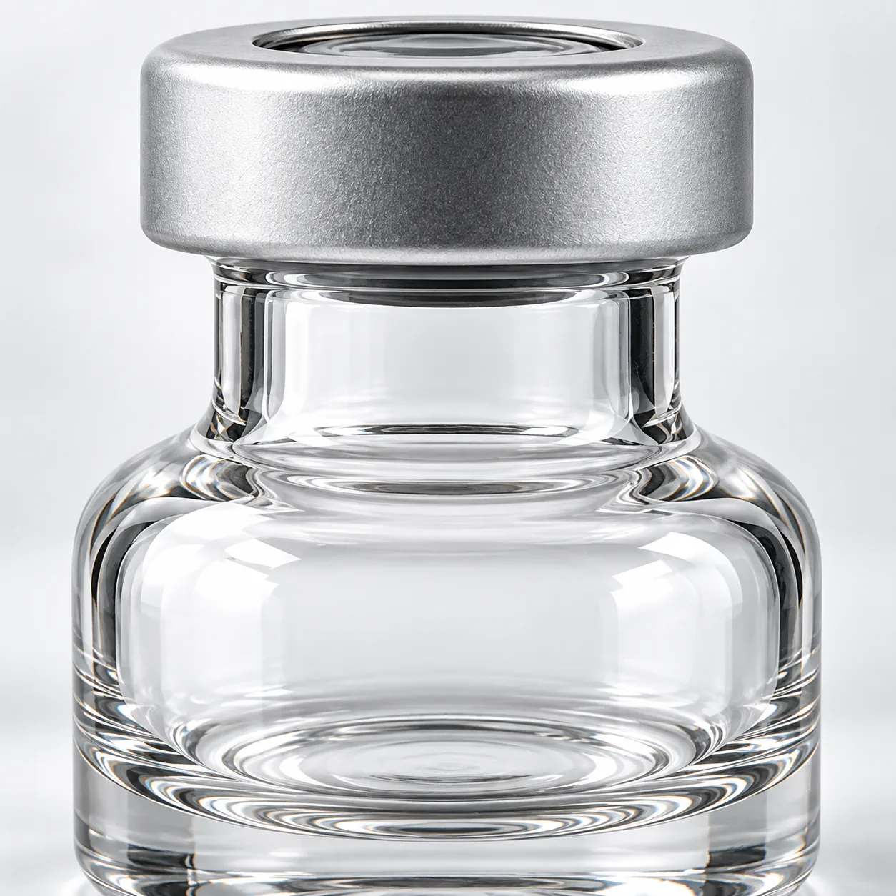 Clear Molded Glass Injection Vials gallery view 3 showing product profile and glass structure