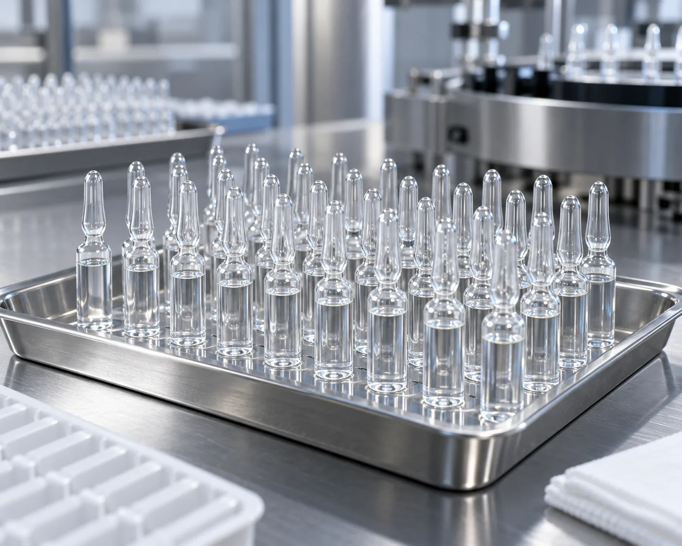 pharmaceutical glass ampoule dimensional break force and visual quality inspection