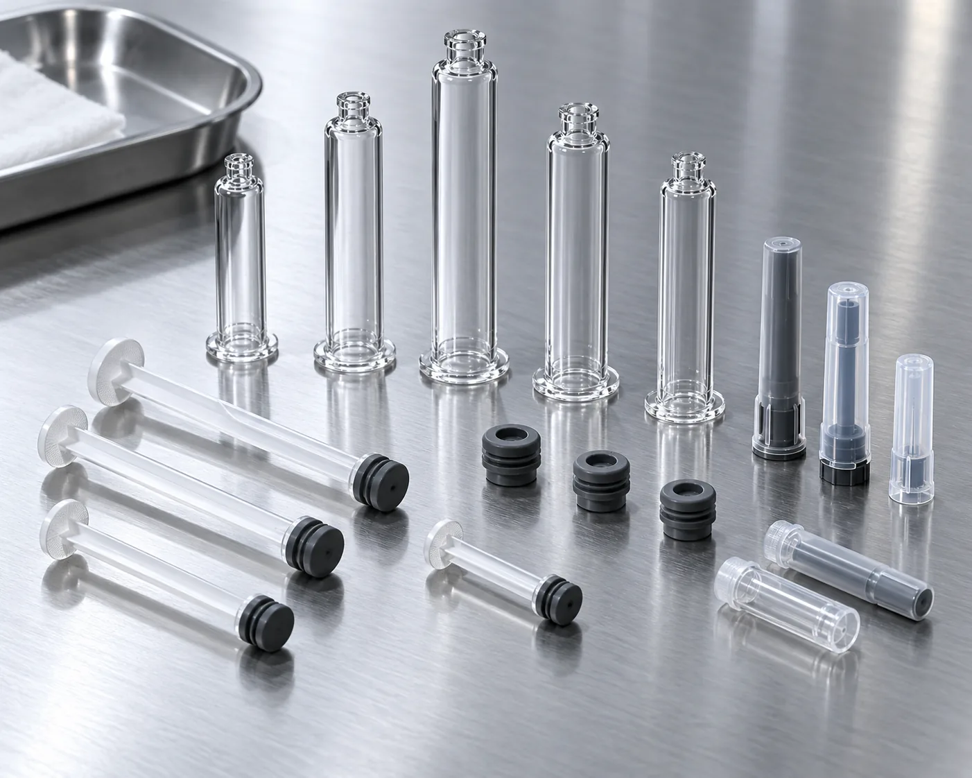 Prefillable Glass Syringe barrel component fit and quality inspection
