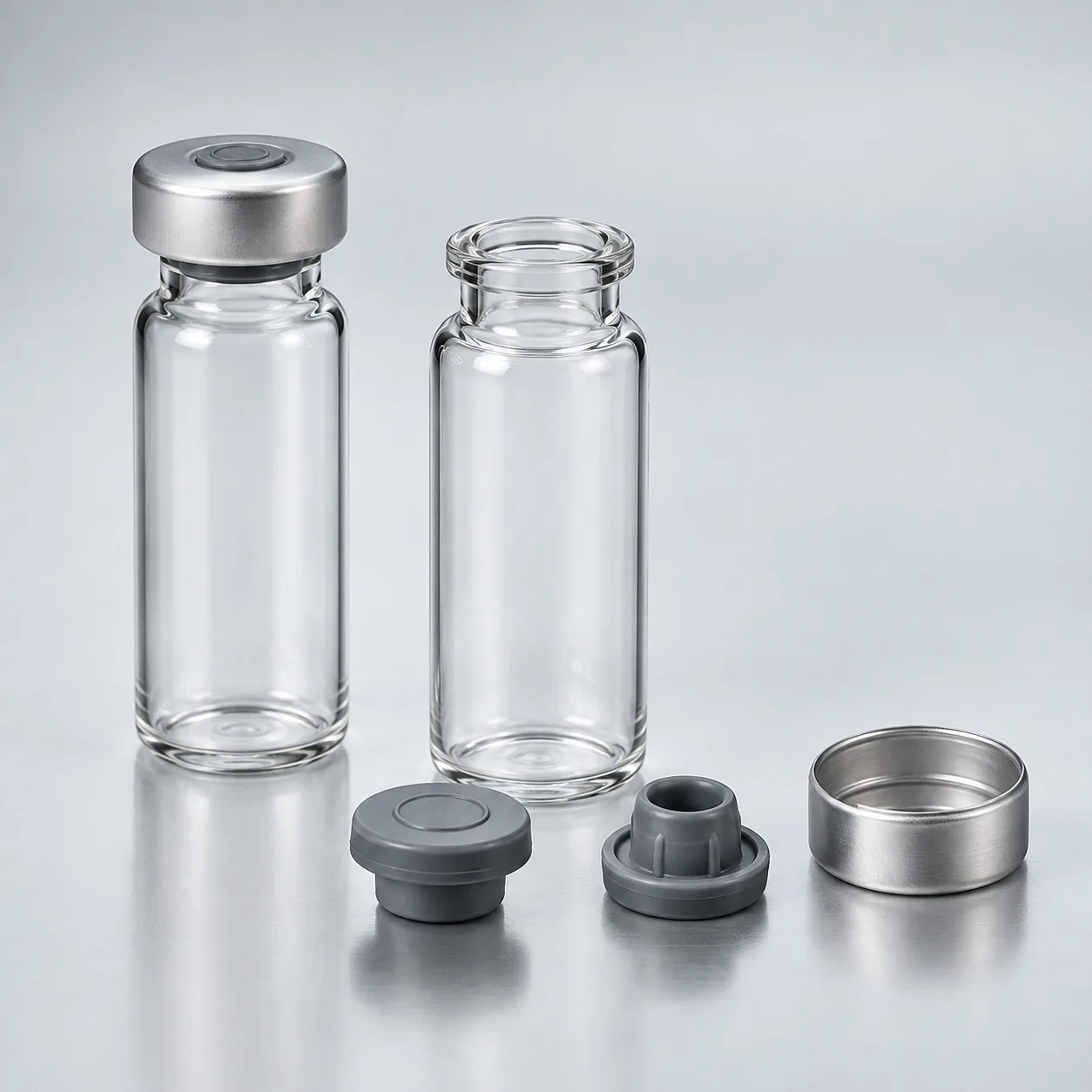 Type I Tubular Glass Injection Vials gallery view 4 showing product profile and glass structure